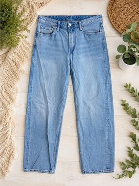 Men’s H&M Loose Ample Jeans – Light Wash Denim – Size 34x32 – Excellent